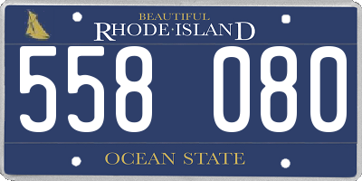 RI license plate 558080