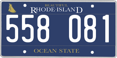 RI license plate 558081