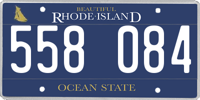 RI license plate 558084