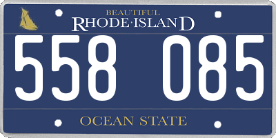 RI license plate 558085