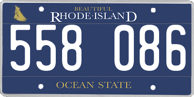 RI license plate 558086