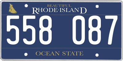 RI license plate 558087