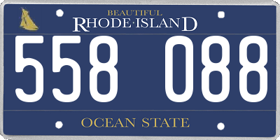 RI license plate 558088