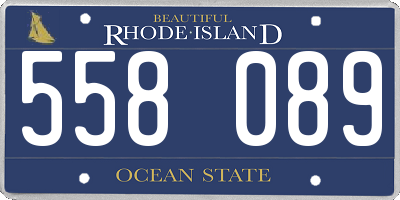 RI license plate 558089