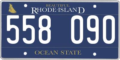 RI license plate 558090