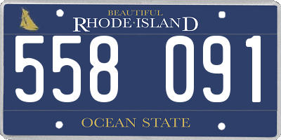 RI license plate 558091