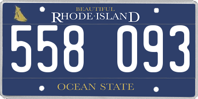 RI license plate 558093