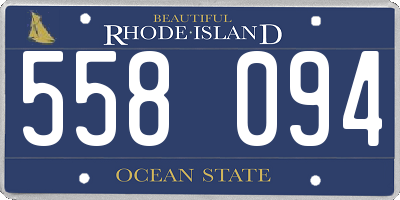 RI license plate 558094