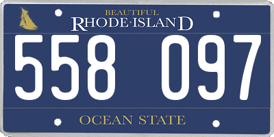 RI license plate 558097