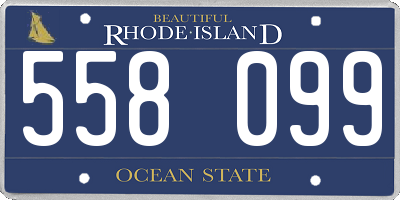 RI license plate 558099