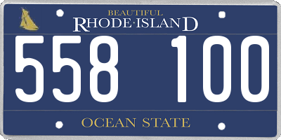 RI license plate 558100