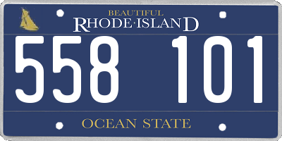 RI license plate 558101