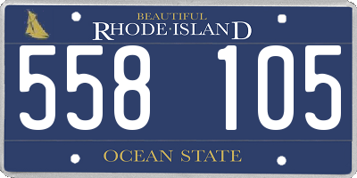 RI license plate 558105