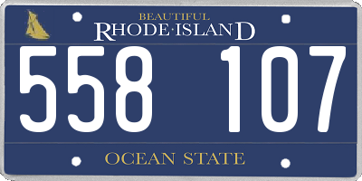 RI license plate 558107