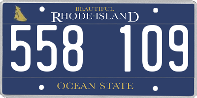 RI license plate 558109