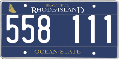 RI license plate 558111