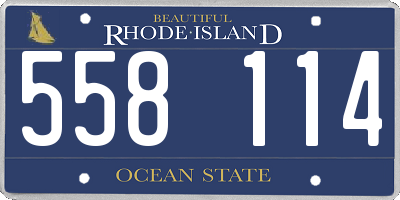 RI license plate 558114
