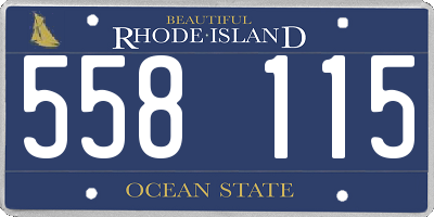 RI license plate 558115