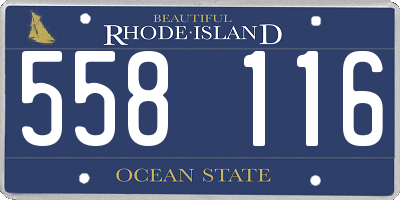 RI license plate 558116