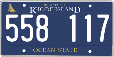 RI license plate 558117