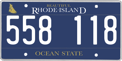 RI license plate 558118