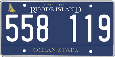 RI license plate 558119