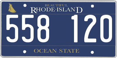 RI license plate 558120