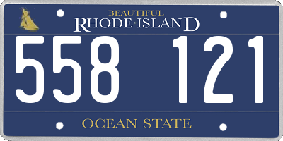 RI license plate 558121