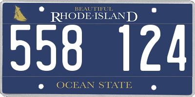 RI license plate 558124