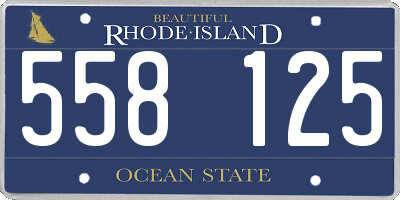 RI license plate 558125