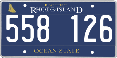 RI license plate 558126