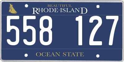RI license plate 558127