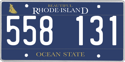 RI license plate 558131