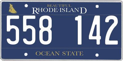 RI license plate 558142