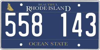 RI license plate 558143