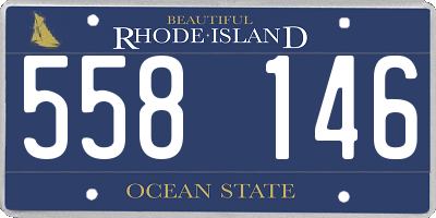 RI license plate 558146