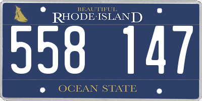 RI license plate 558147