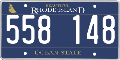 RI license plate 558148