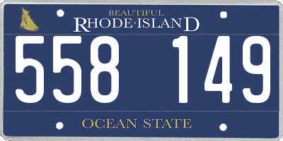 RI license plate 558149
