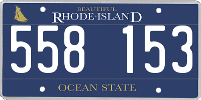 RI license plate 558153