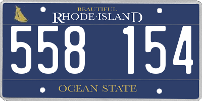 RI license plate 558154