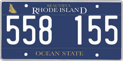 RI license plate 558155