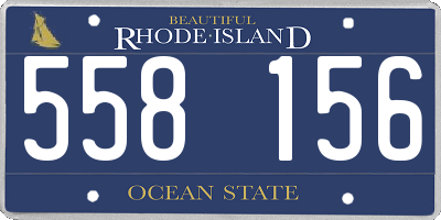 RI license plate 558156