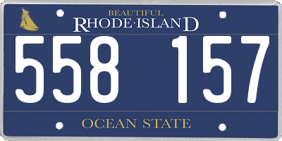 RI license plate 558157