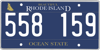 RI license plate 558159