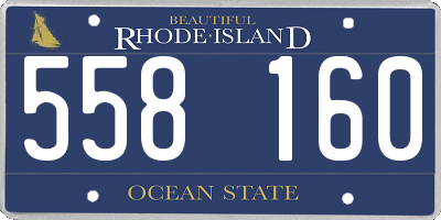 RI license plate 558160