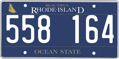 RI license plate 558164