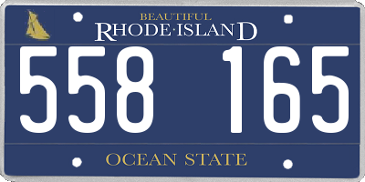 RI license plate 558165