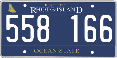 RI license plate 558166