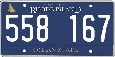 RI license plate 558167